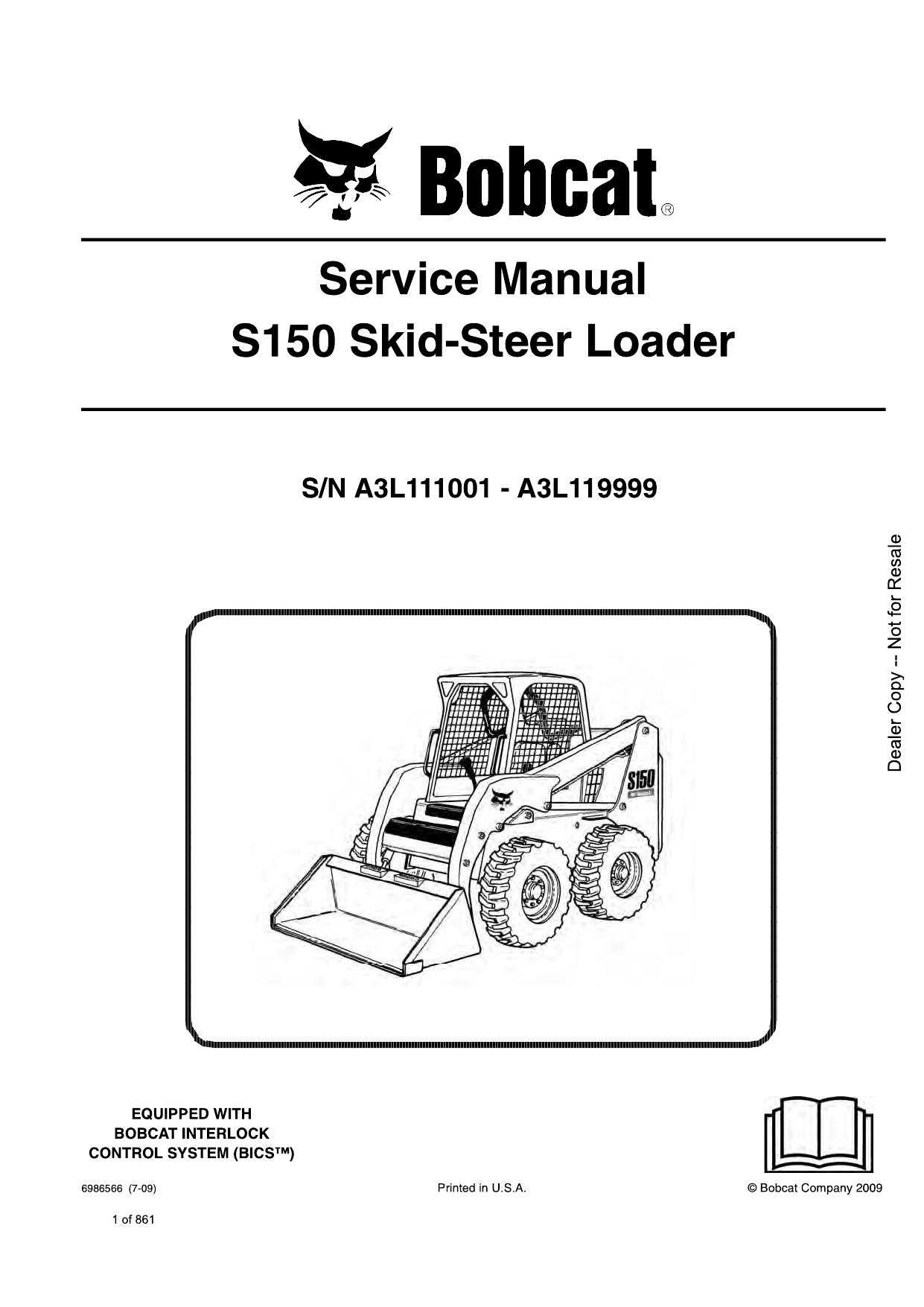 S150 Skid-Steer Loader Service Manual Bobcat